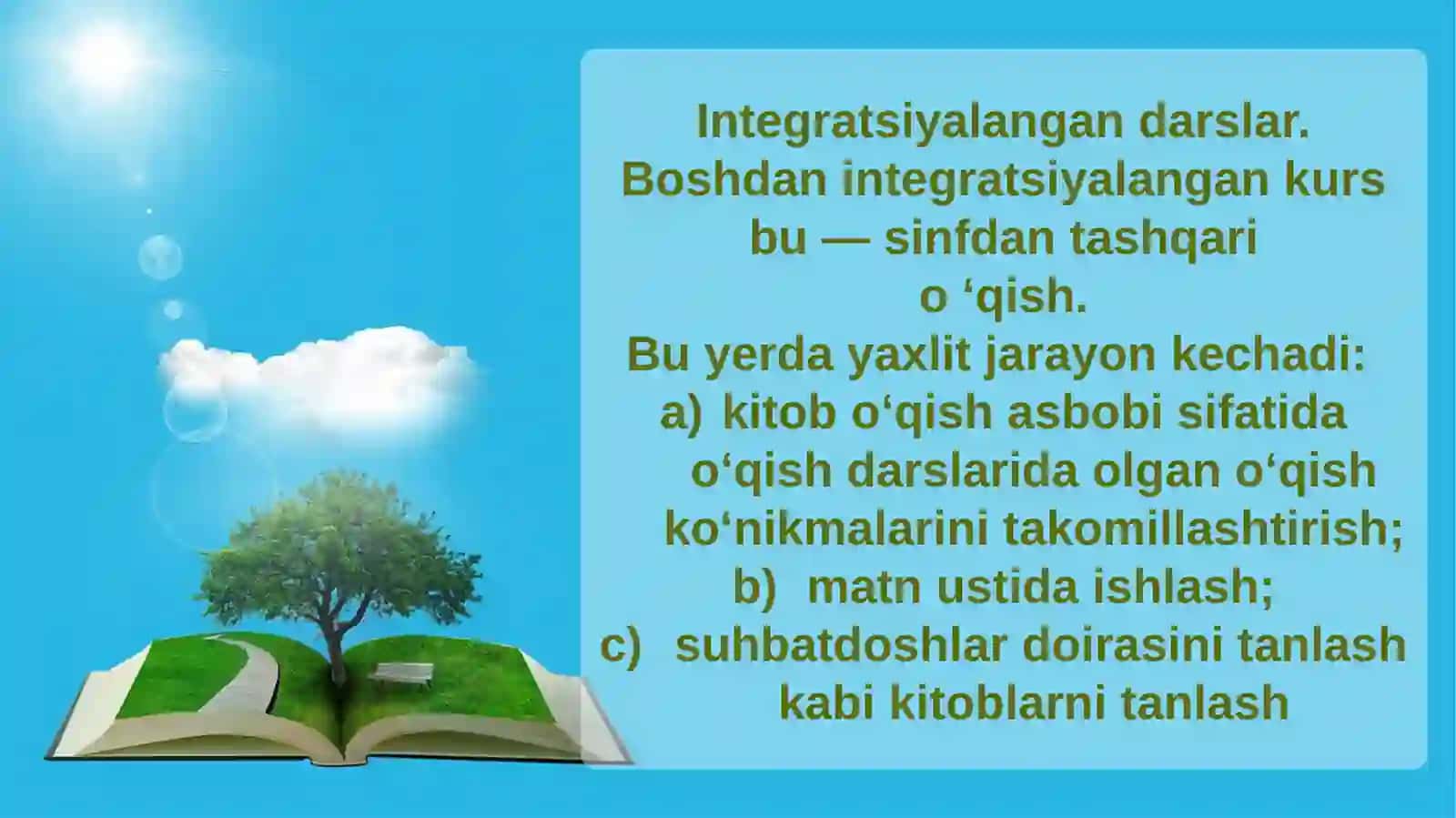 Integratsiyalashgan darslarni olib borish bosqichlari 3