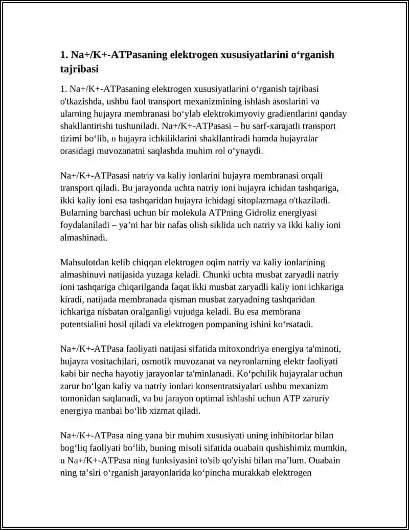 AKTIV TRANSPORT USSING TAJRIBASI ELEKTROGEN ION NASOSLARI 3