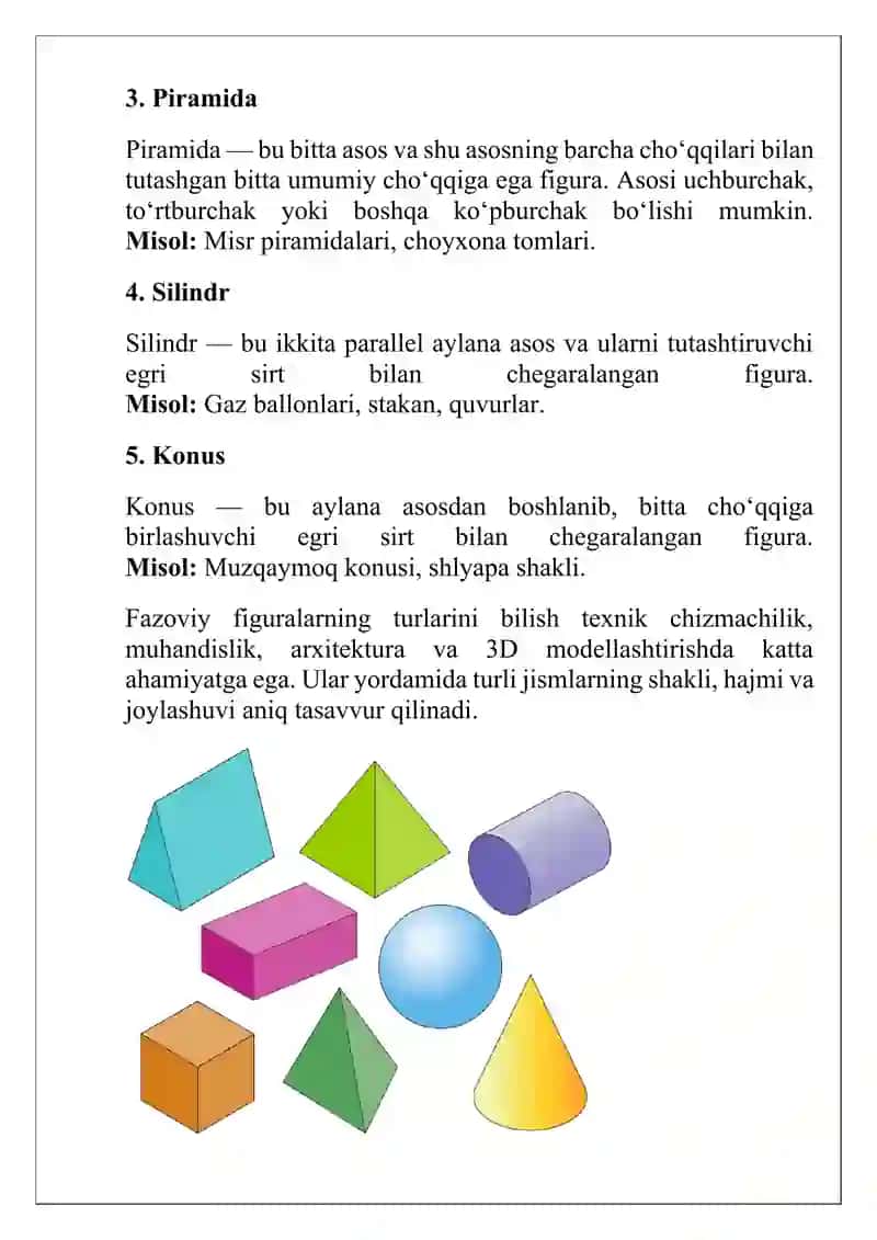 Fazoviy figuralar va tekislik tushunchasi 3