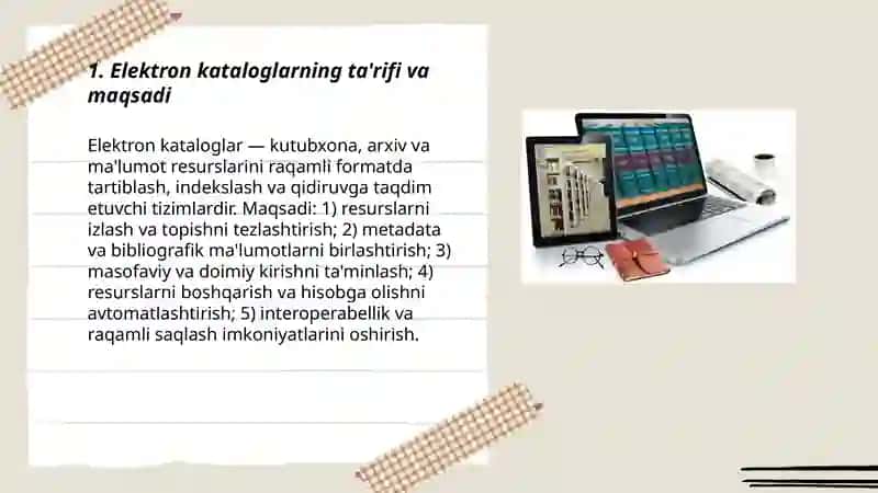 Elektron kataloglarning asosiy funksiyalari va imkoniyatlari 3