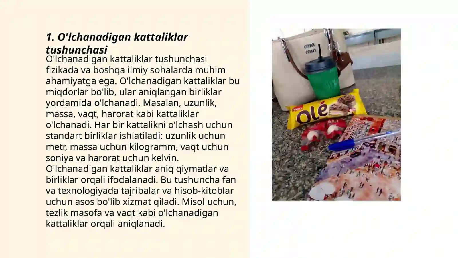 O'lchanadigan kattaliklarning shkalasi va ularning turlari 3