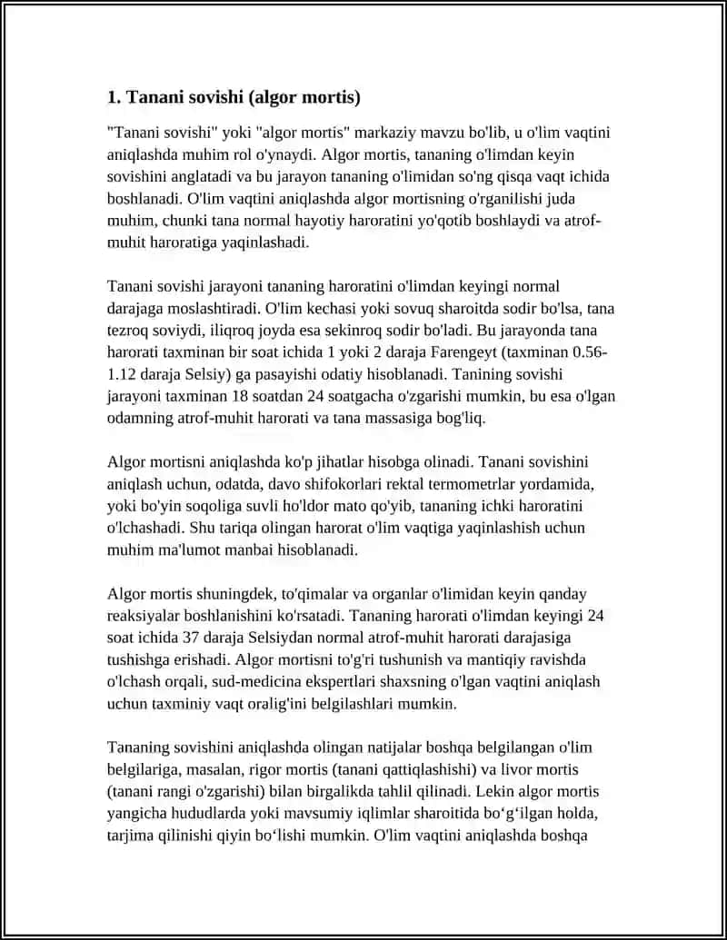 O'LIM VAQTINI ANIQLASH USULLARI 3