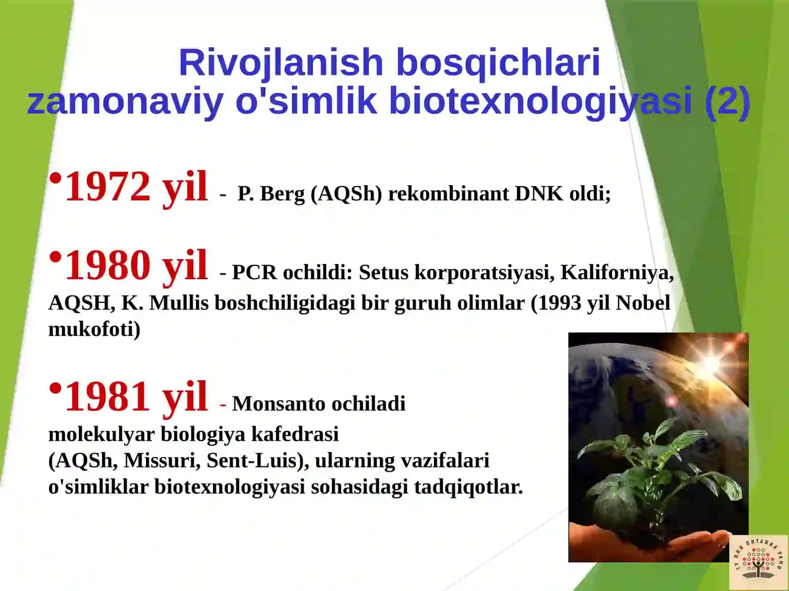 Genetik O‘zgartirgan Organizmlar 3