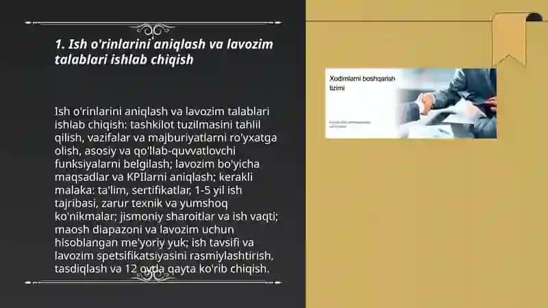 Xodimlarni yollash va ularni boshqarish 3