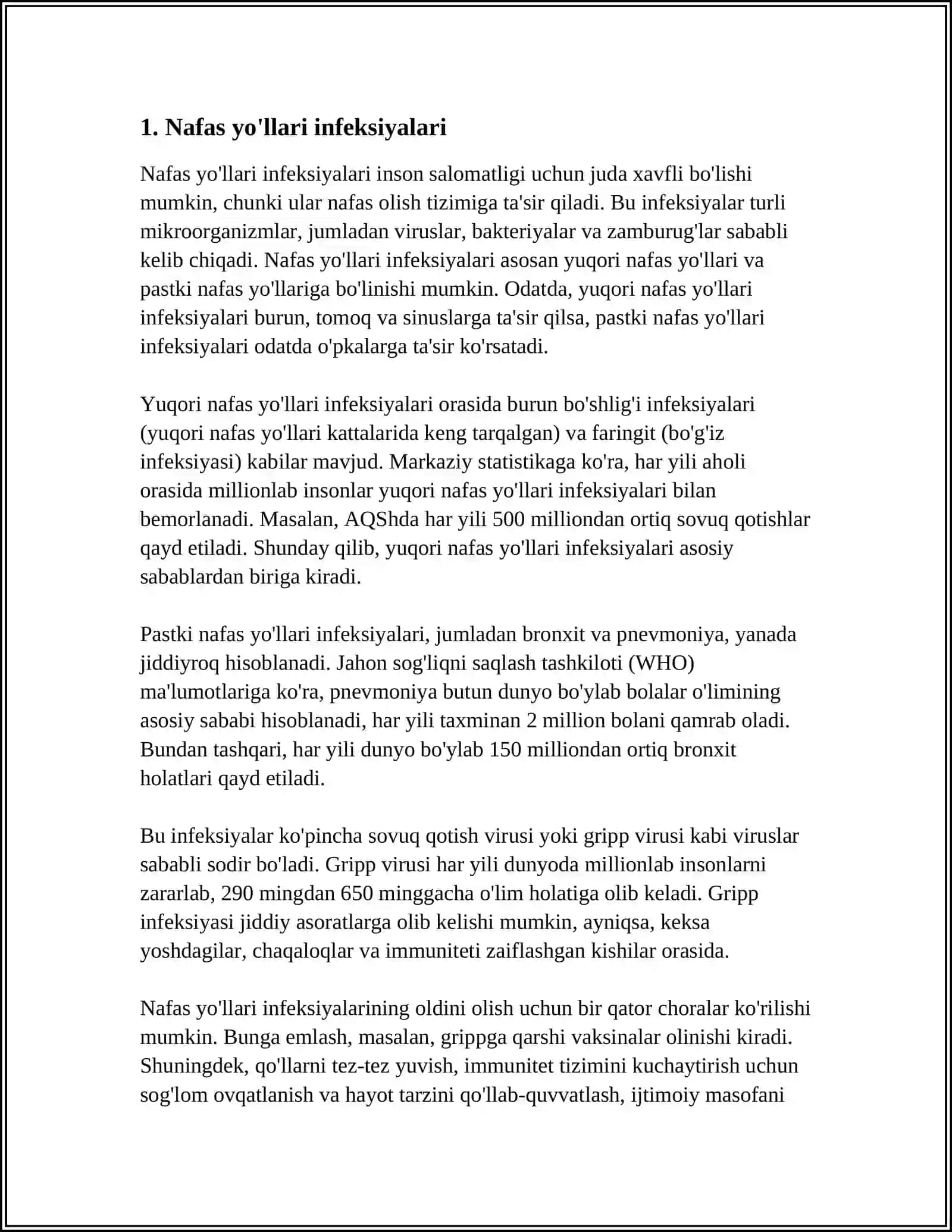 NAFAS A'ZOLARI KASALLIKLARI 3