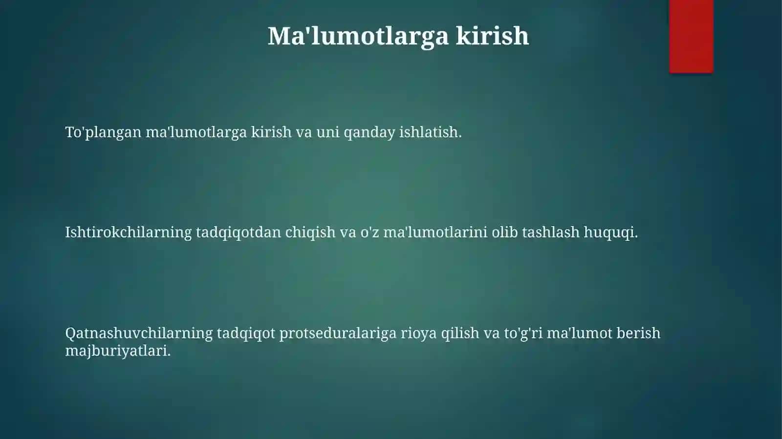 Ishtirokchilarning huquq va majburiyatlari 3