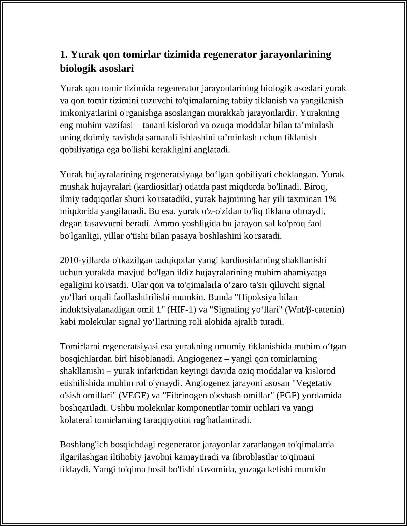 YURAK QON TOMIRLAR TIZIMIDA REGENERATOR VA KOMPENSATOR JARAYONLAR 3