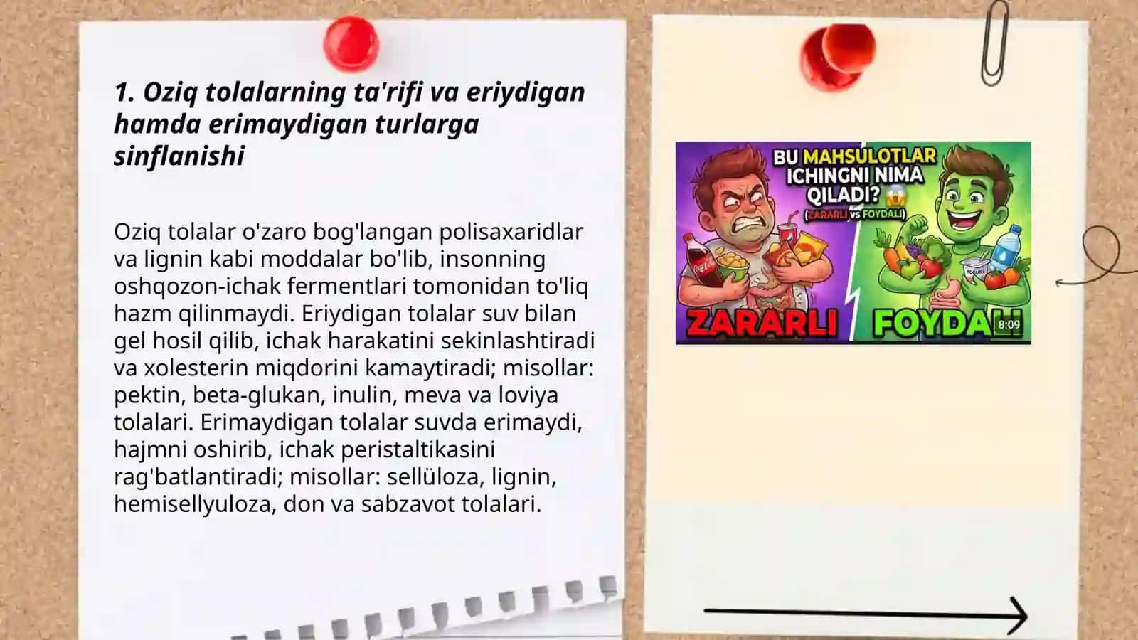 Oziq ovqat maxsulotlaridan oziq tolalarni aniqlash 3