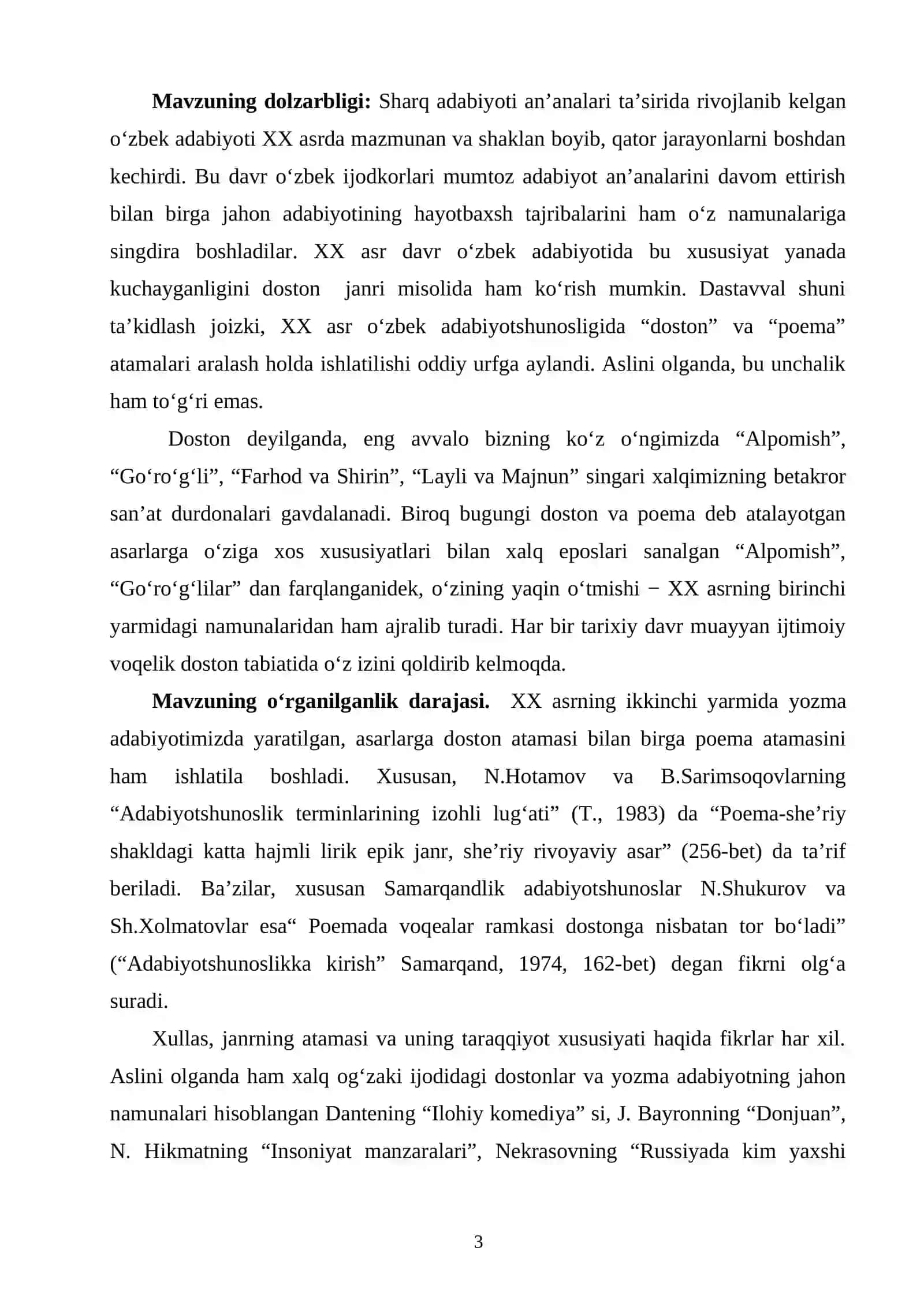 Hozirgi zamon dostonlarida an’ana va badiiy mahorat 3