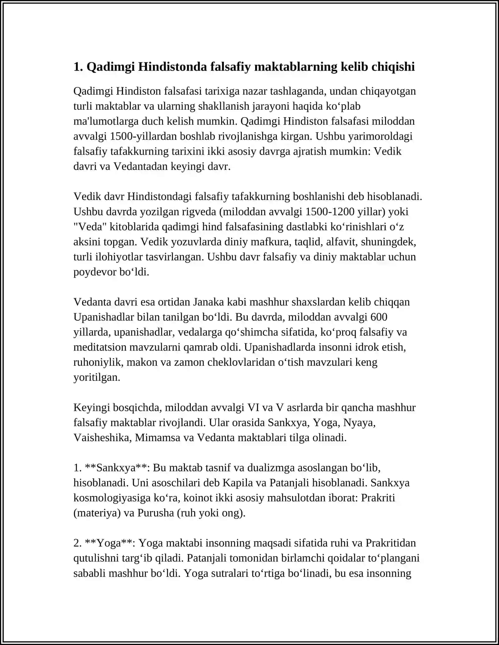 QADIMGI HINDISTONDA FALSAFIY MAKTABLARNING VA YÕNALISHLAR 3
