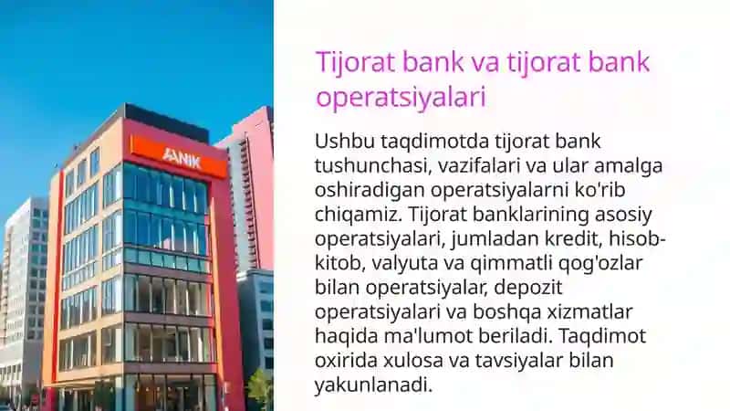 Haqnazarov Baxtiyorning Pul va banklar fanidan tayyorlagan taqdimoti 3