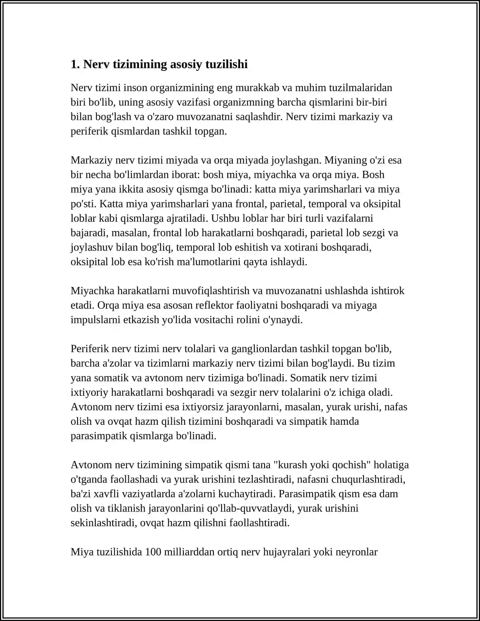 XOTIRA. XOTIRANING NERV FIZIOLOGIK ASOSLARI 3