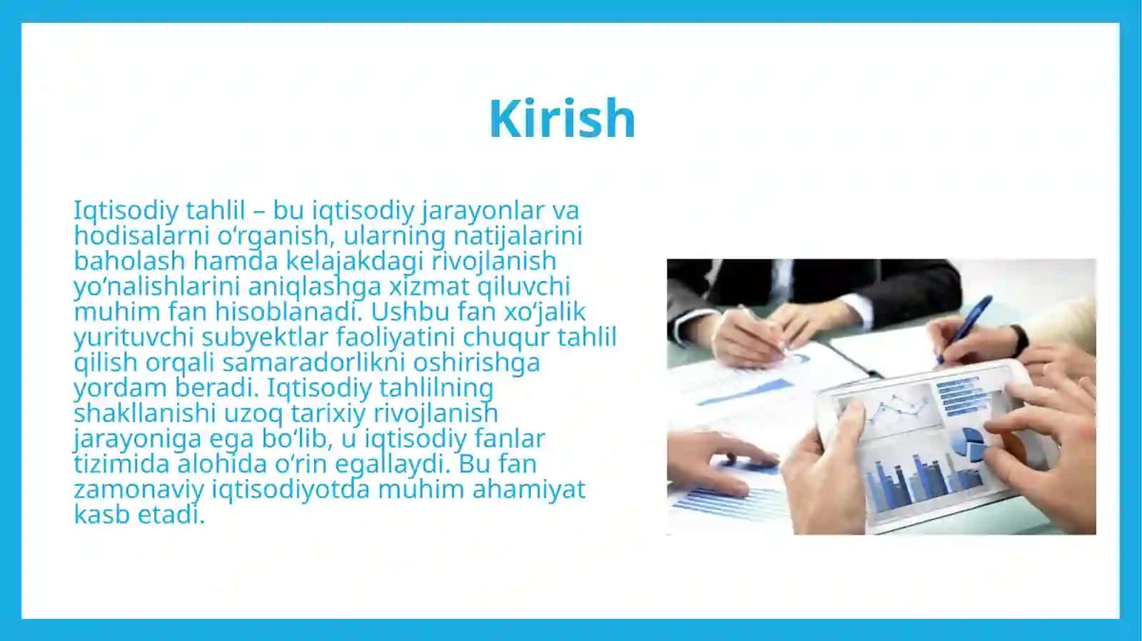 Iqtisodiy tahlilning fan sifatida shakillanishi. 3