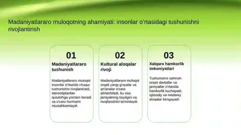 Madaniyatlararo muloqot 3