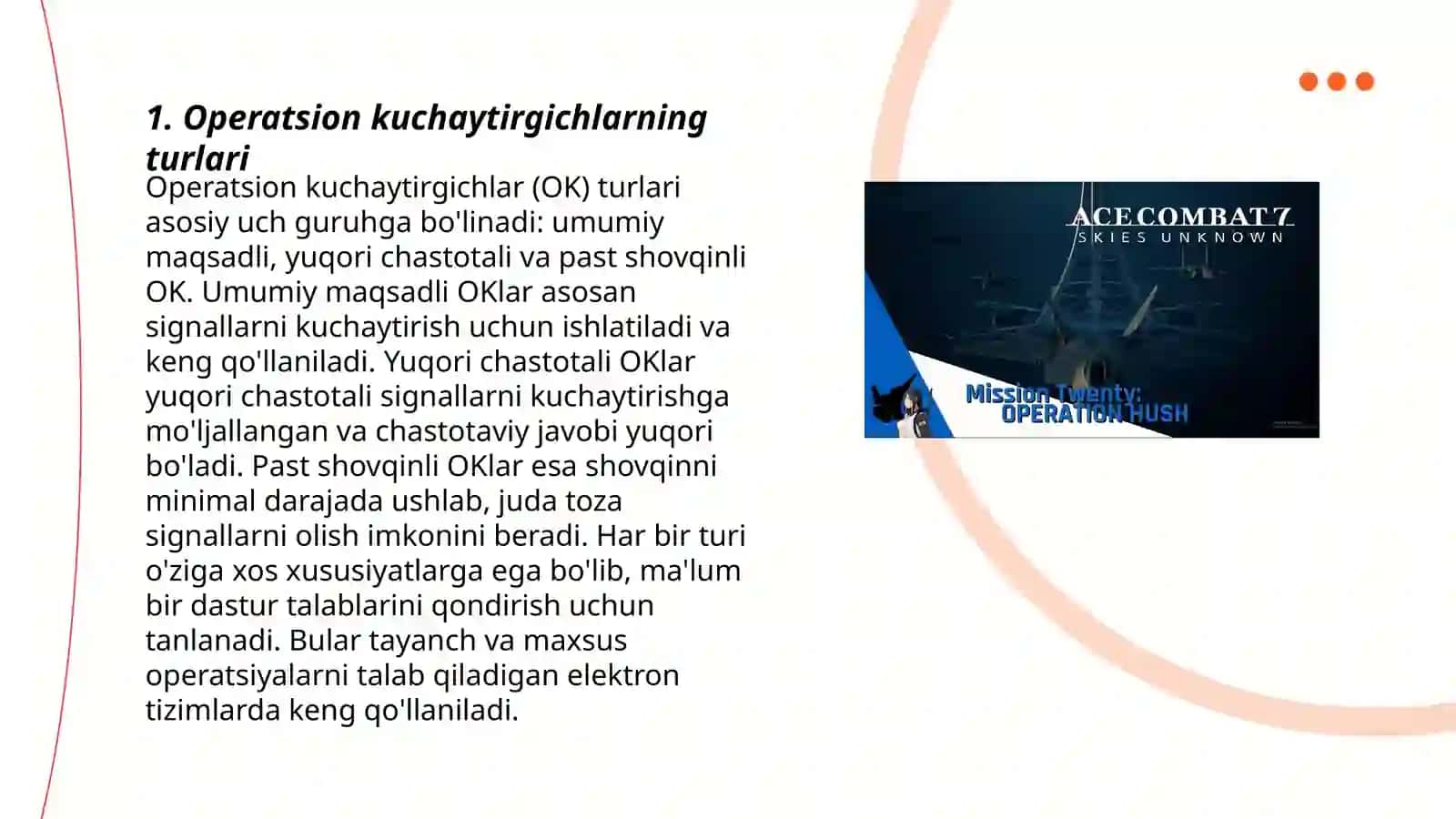 Operatsion Kuchaytirgichlar 3