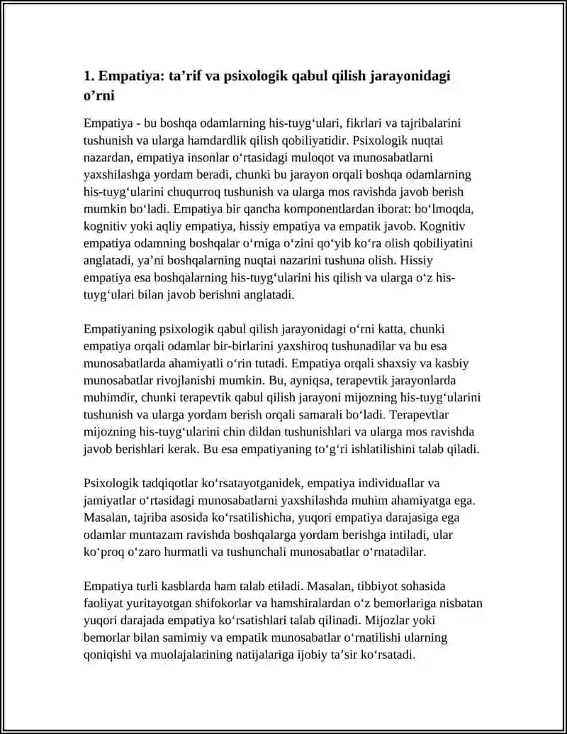 Empatiya va psixologik qabul qilish jarayoni 3