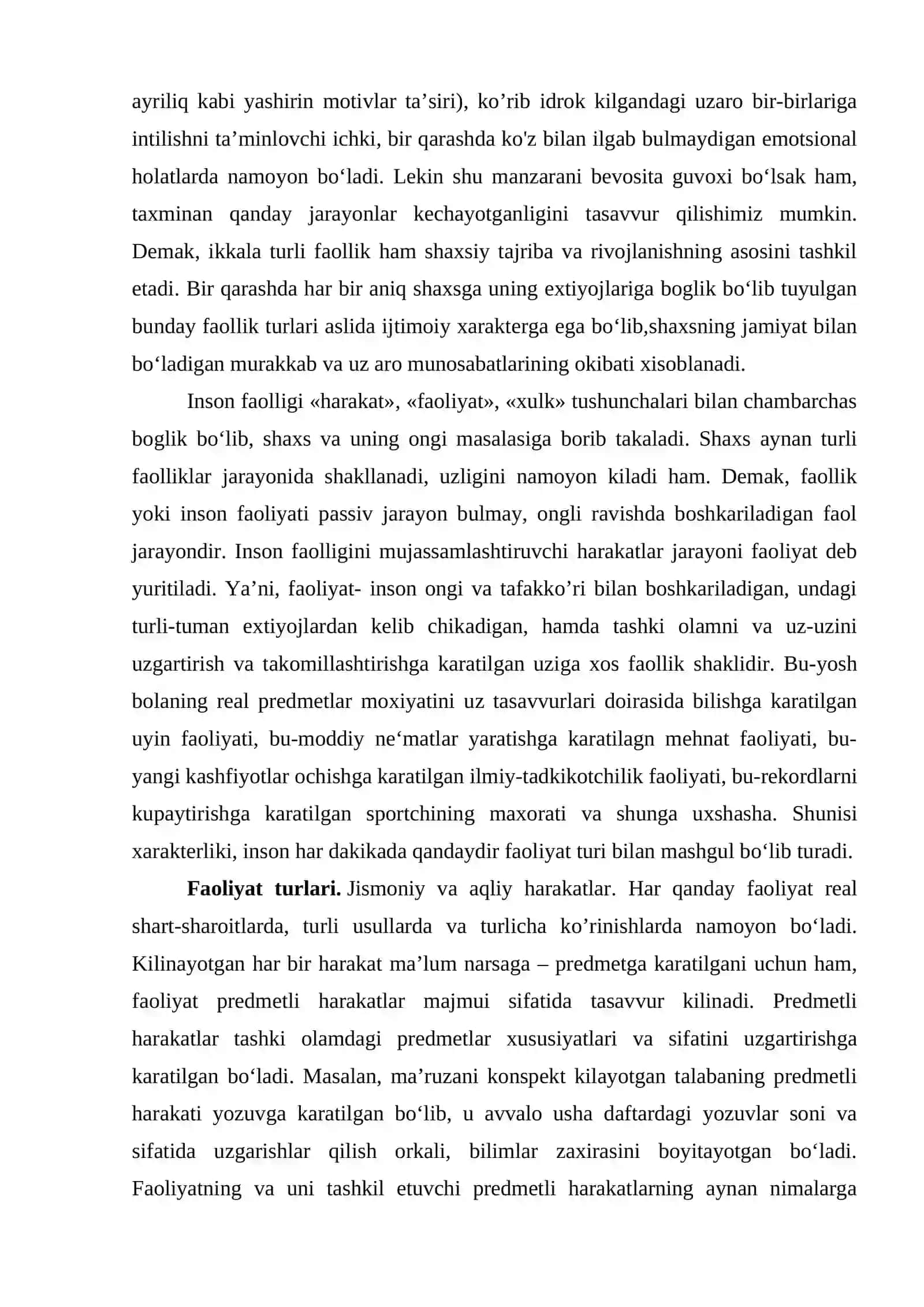 HARAKAT INSON FAOLIYATINING BIRLIGI SIFATIDA 3
