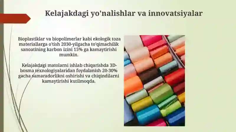 To'qimachilik va Yengil Sanoatda qo'llaniladigan eng muhim polimerlar 3