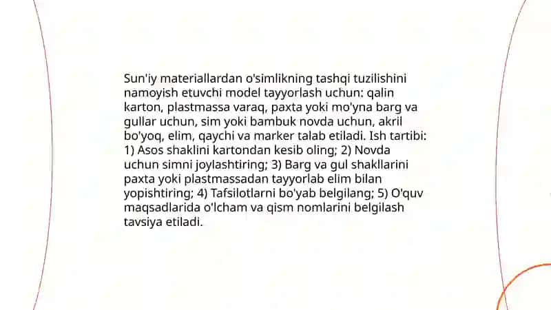 Tabiatshunoslik fanidan mavzular buyicha sun'iy materallardan ko'rgazmali qurollar tayyorlash 3