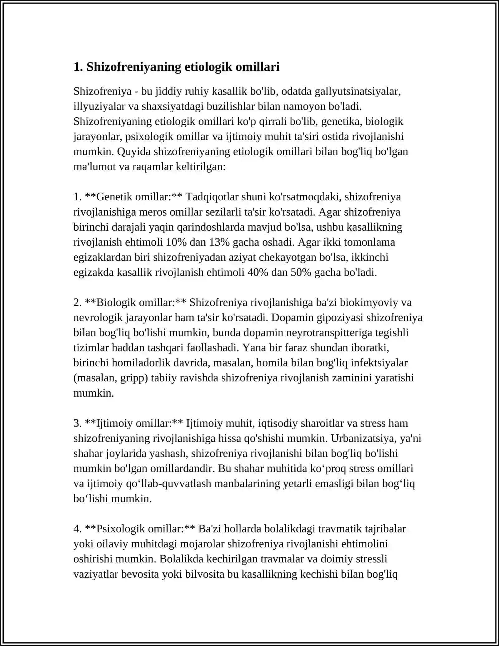 SHIZOFRENIYA-ETIOLOGIYA, DIAGNOSTIKA, KLINIKA 3