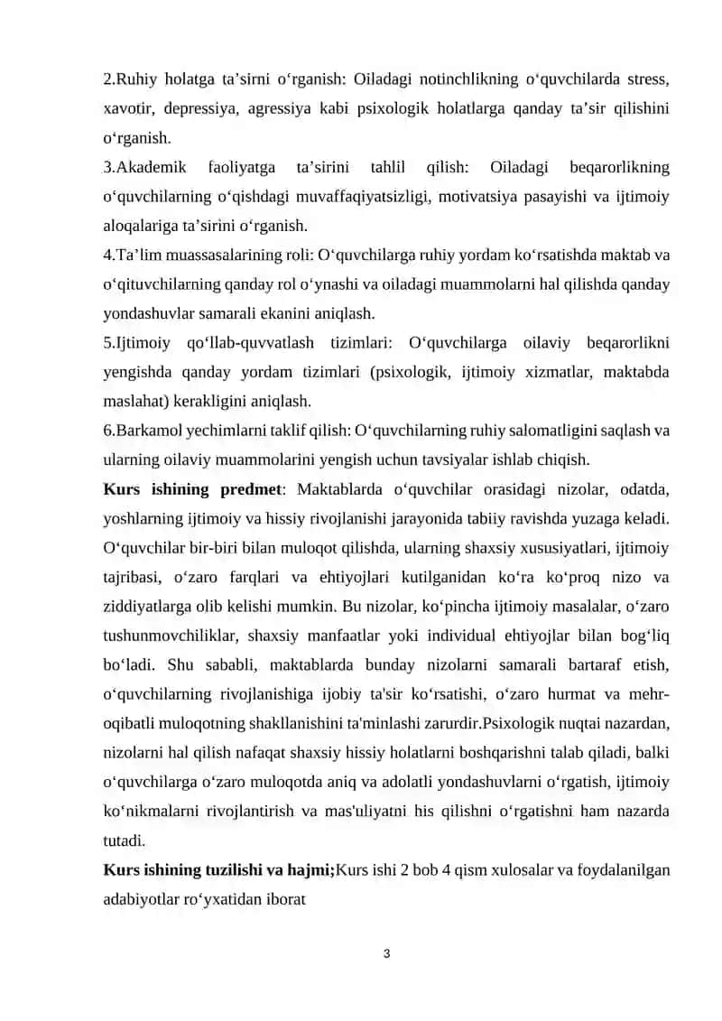 MAKTABLARDA O‘QUVCHILAR ORTASIDAGI NIZOMLARNI BARTARAF ETISH PSIXALOGIK XUSUSIYATLAR 3