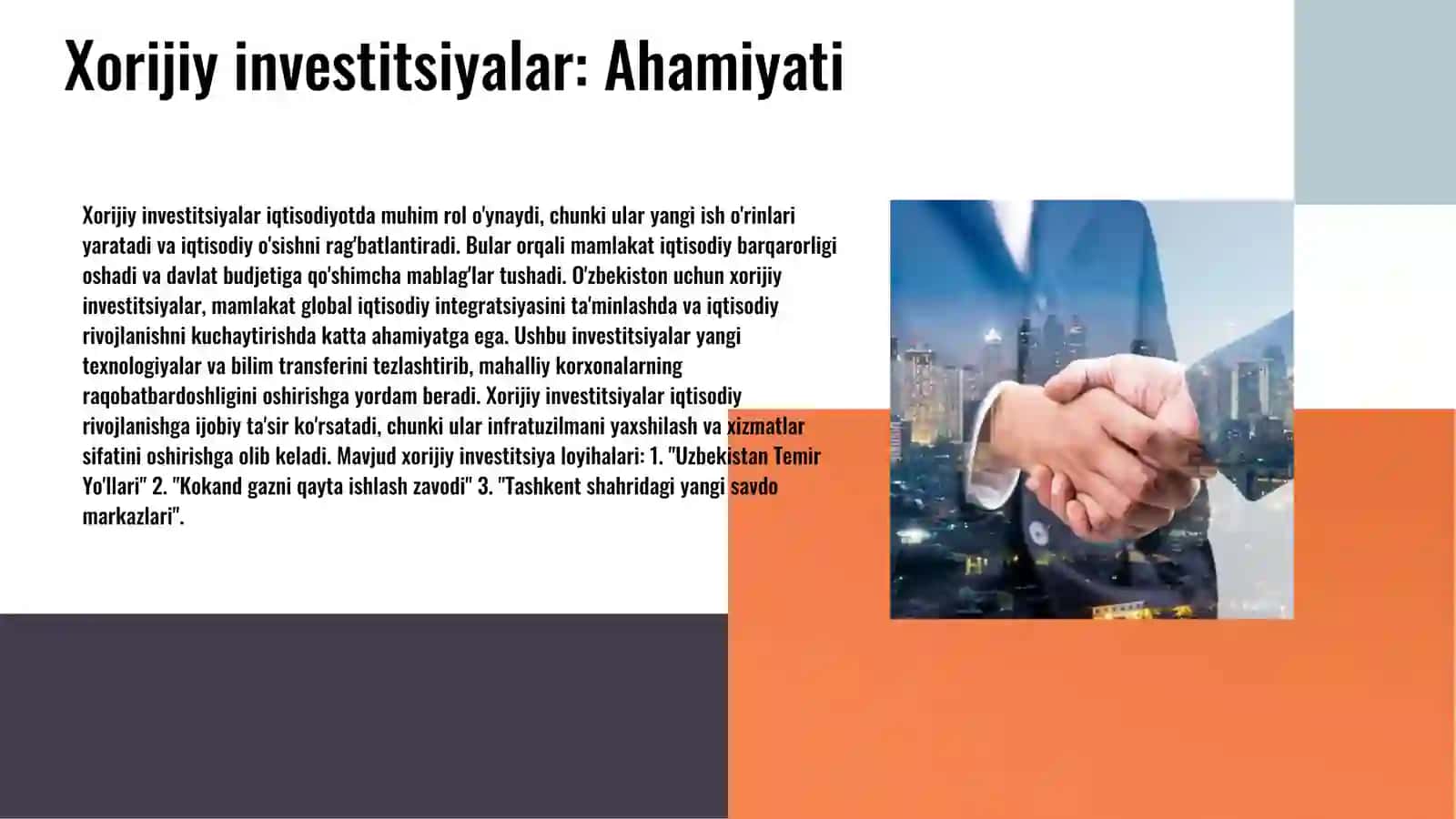 Xorijiy investitsiyalar va xorijiy investitsiyalarning huquqiy xolati 3