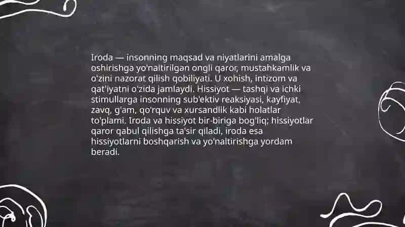 Iroda va hissiyot 3