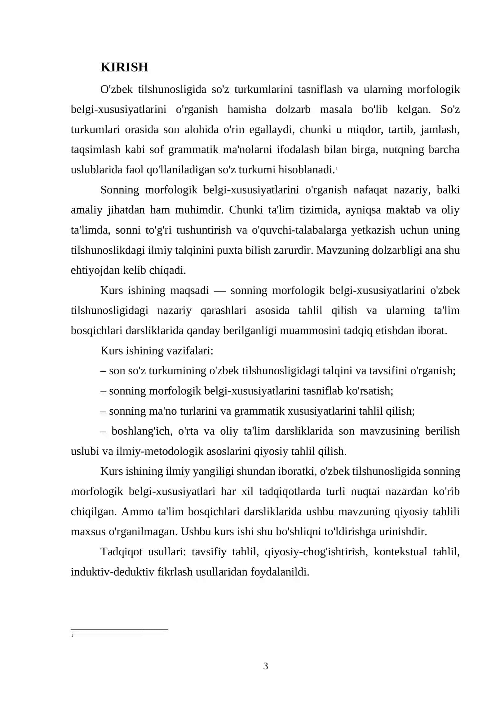 «Sonning morfologik belgi-xususiyatlari va ularning ta'lim bosqichlari darsliklarida berilishi» 3