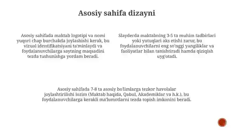 Design a web paga for your school 3