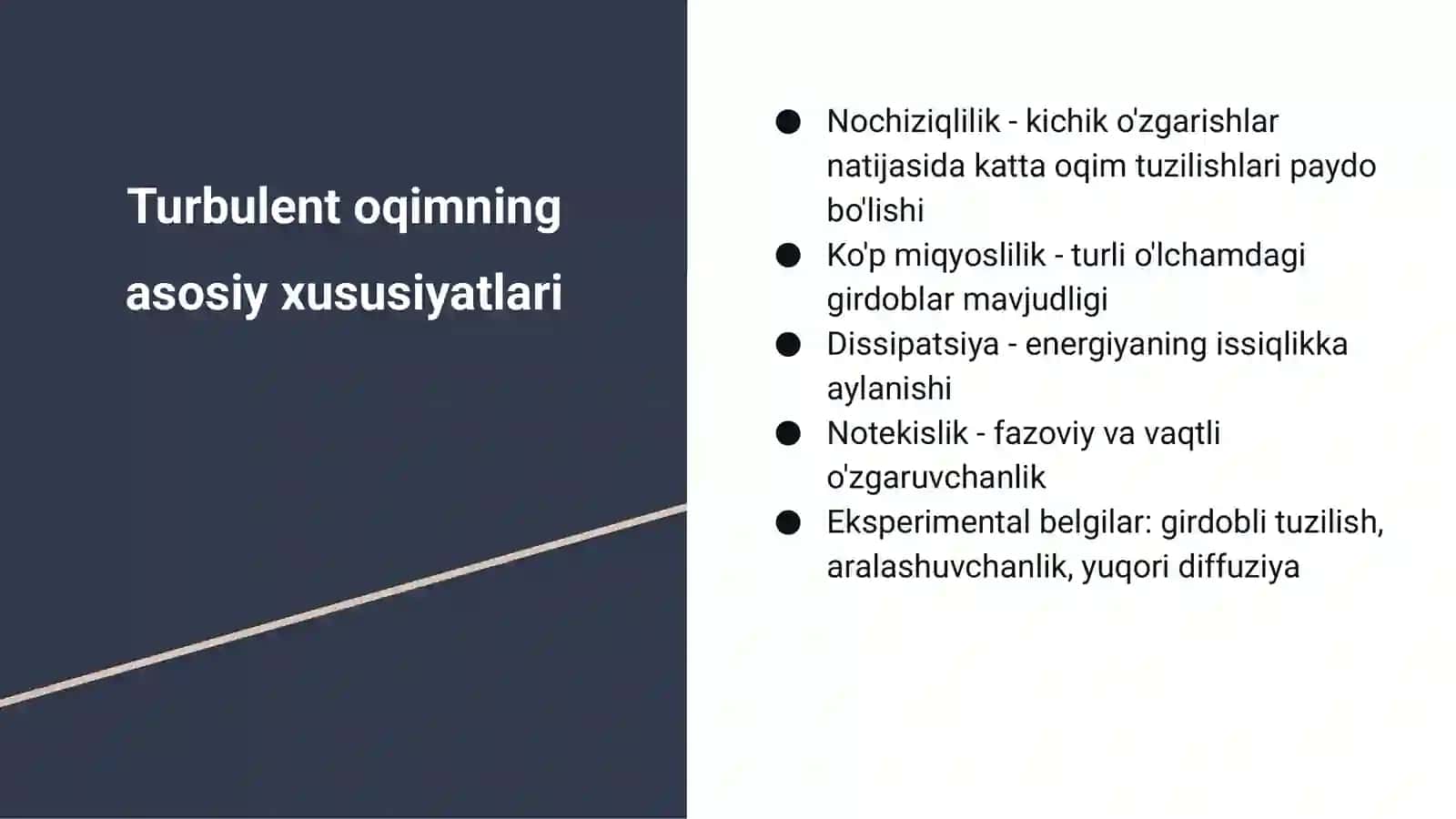 Ikki qatlamli turbulent oqim modeli va turbelentlik nazariyalari 3
