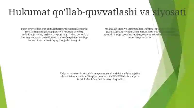 O'Zbekiston Respublikasida Sportni Rivojlantirish 3