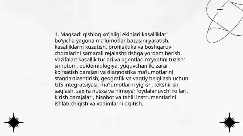 Qishloq xoʻjaligi ekinlari kasalliklari turlari boyicha maʼlumotlar bazasini shakllantirish 3