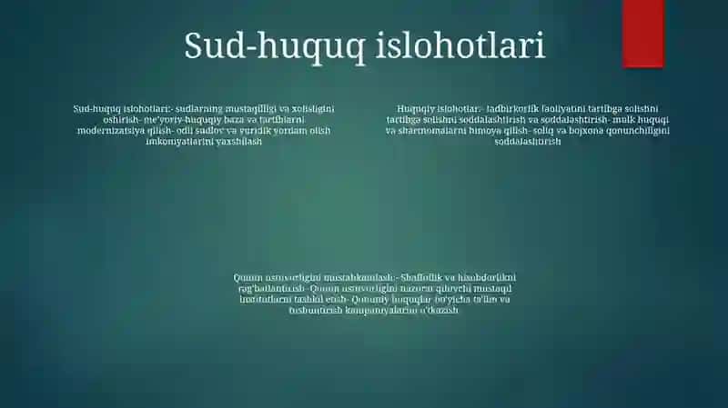 Yangi O‘Zbekistonda Amalga Oshirilayotgan Islohotlar 3