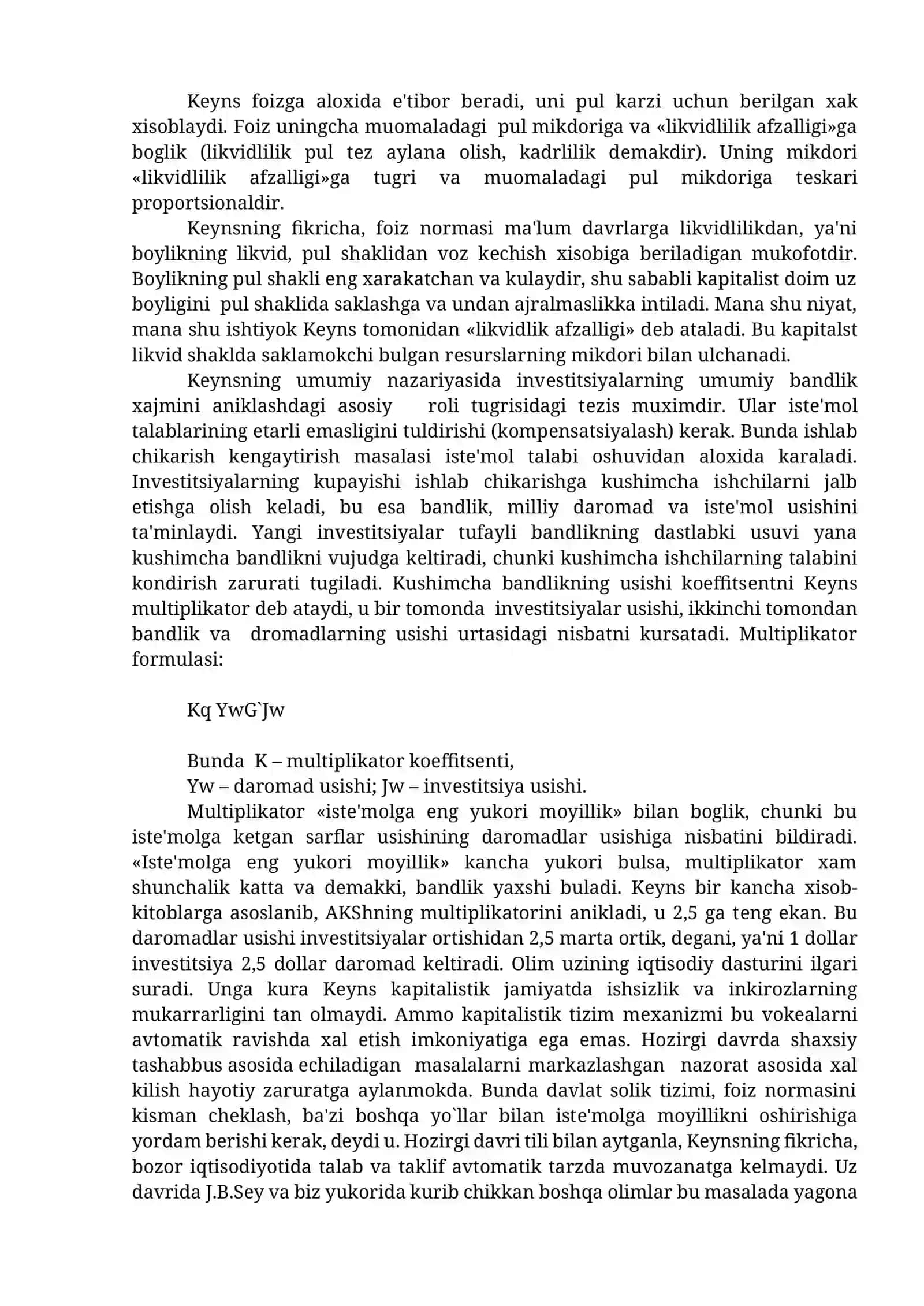 J.M.Kеyns ta'limoti. Yangi kеynschilik 3