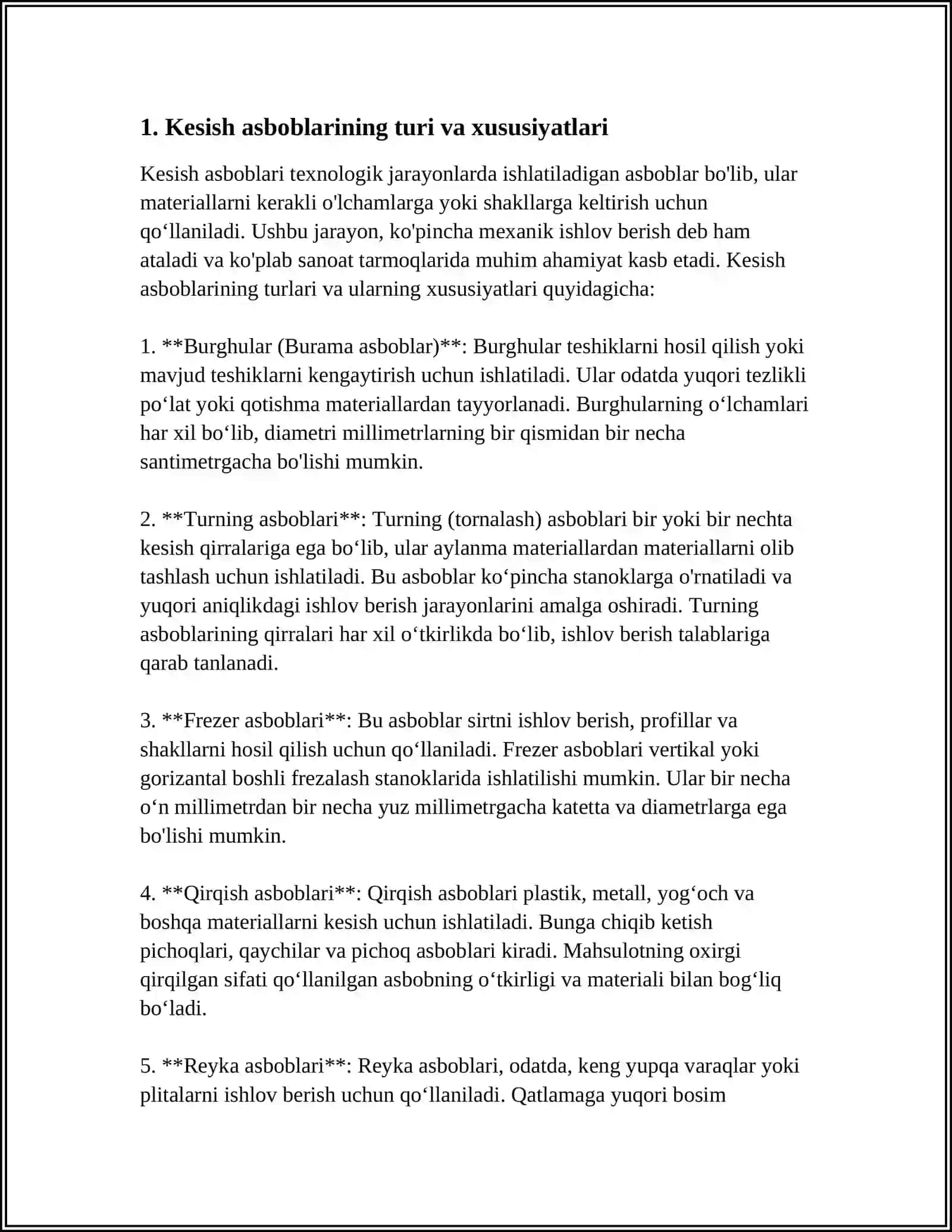 KORPUS DETALLARIGA MEXANIK ISHLOV BERISH TEXNALOGIK JARAYONINING BOSQICHLARI 3