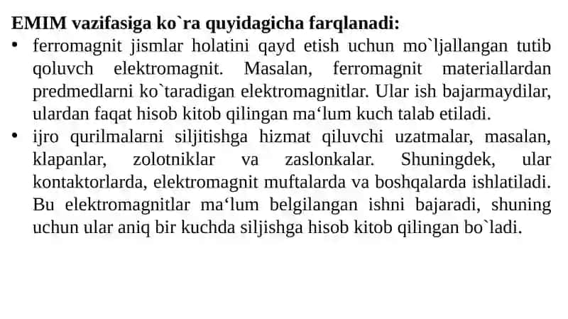 Elektromagnitli ijro mexanizmlari 3