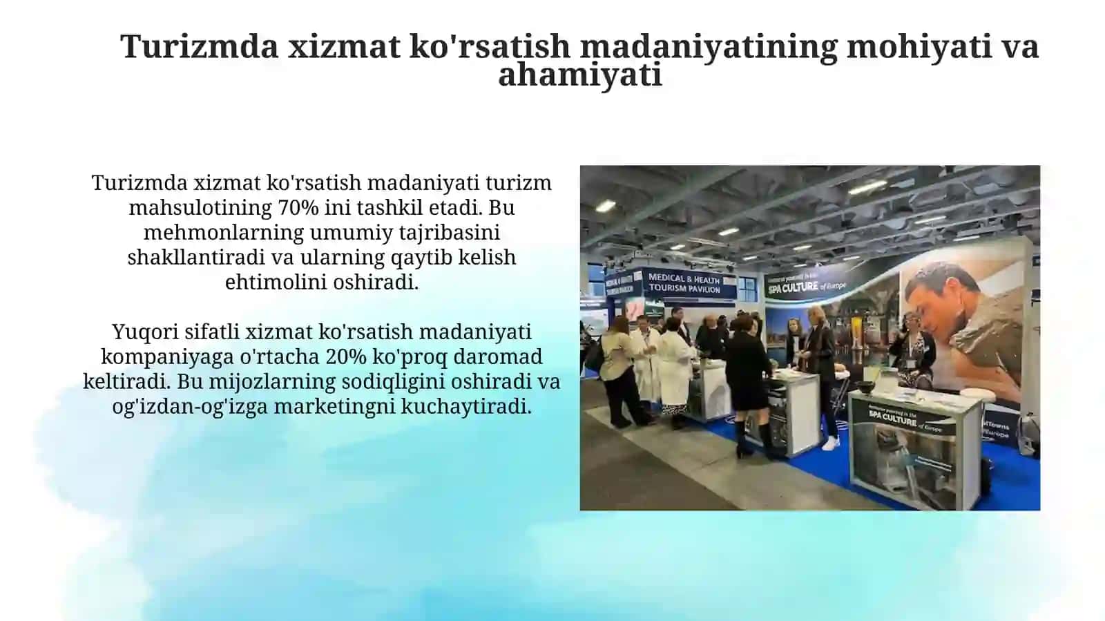 Turizmda xizmat kõrsatish madaniyati 3