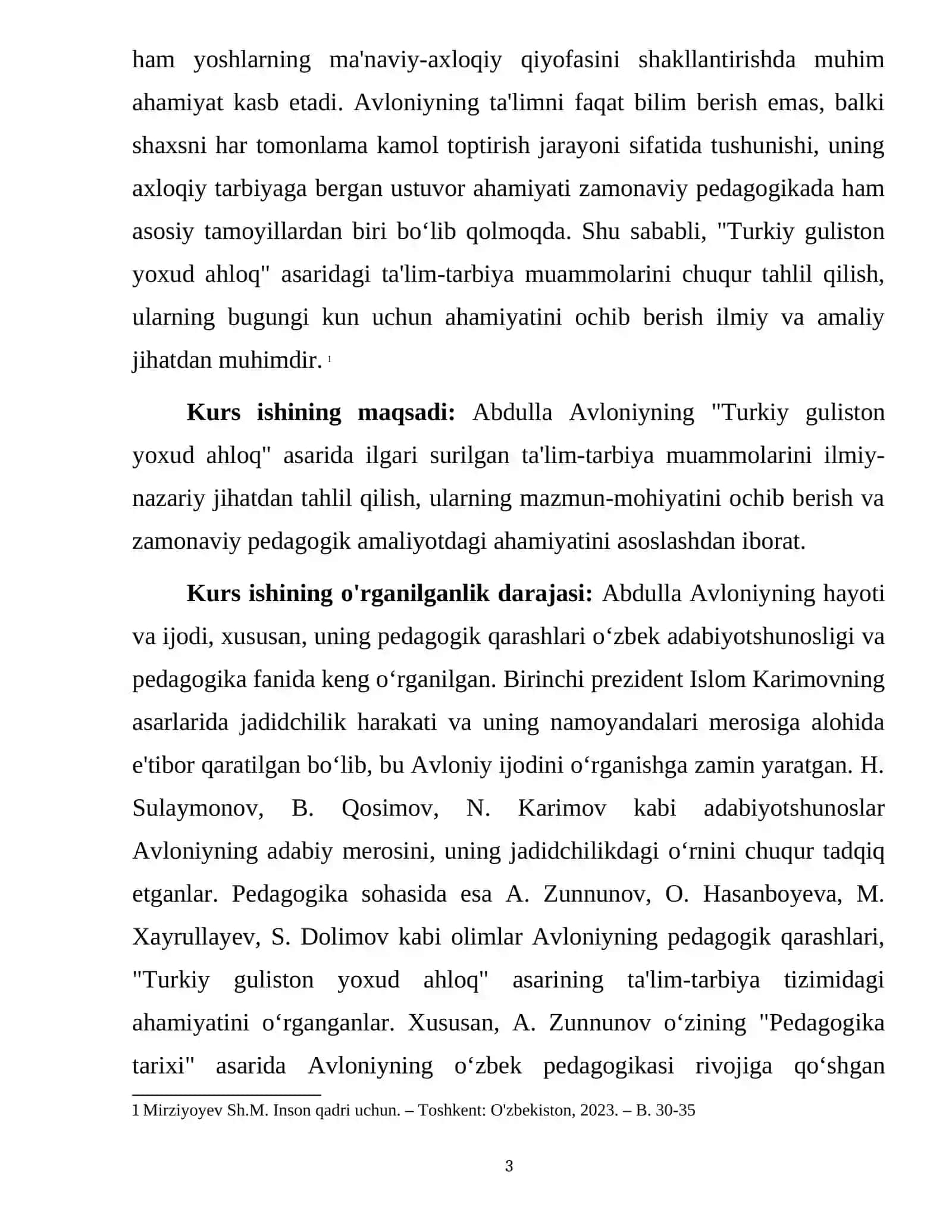 ABDULLA AVLONIYNING "TURKIY GULISTON YOXUD AHLOQ" ASARIDA TA`LIM TARBIYA MUAMMOLARI 3