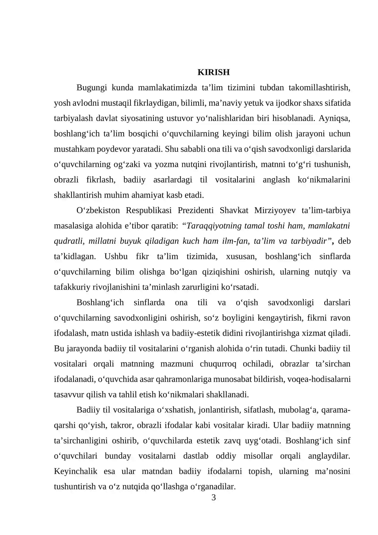 Ona tili va o’qish savodxonligi darsida badiiy til vositalari ustida ishlash. 3