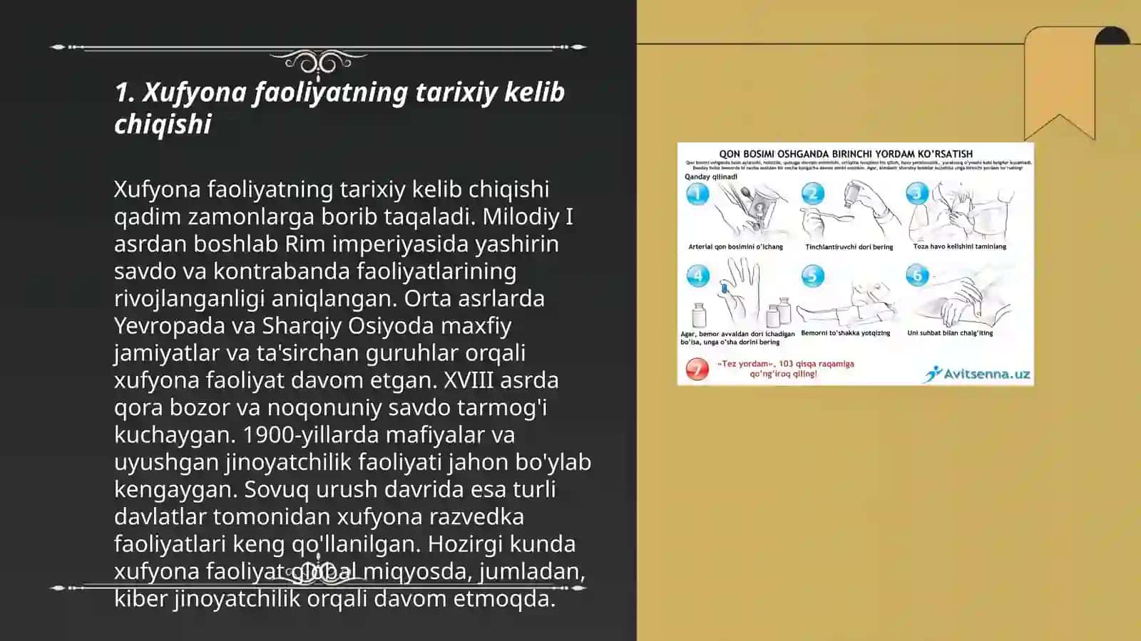 Xufyona faoliyatning kelib chiqishi sabablari, maqsadlari va amal qilish soxalari 3