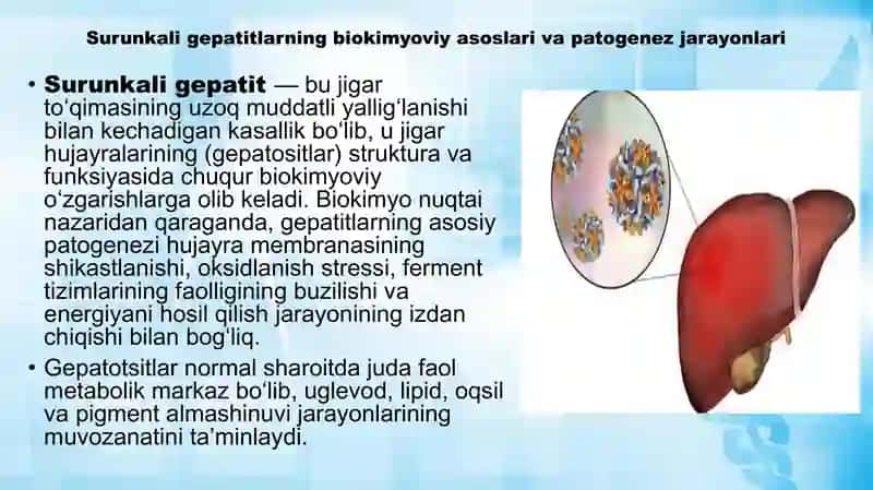 Surunkali gepatitlar. Xolesistitlarda yogʻlar hazmlanishi buzilishi 3