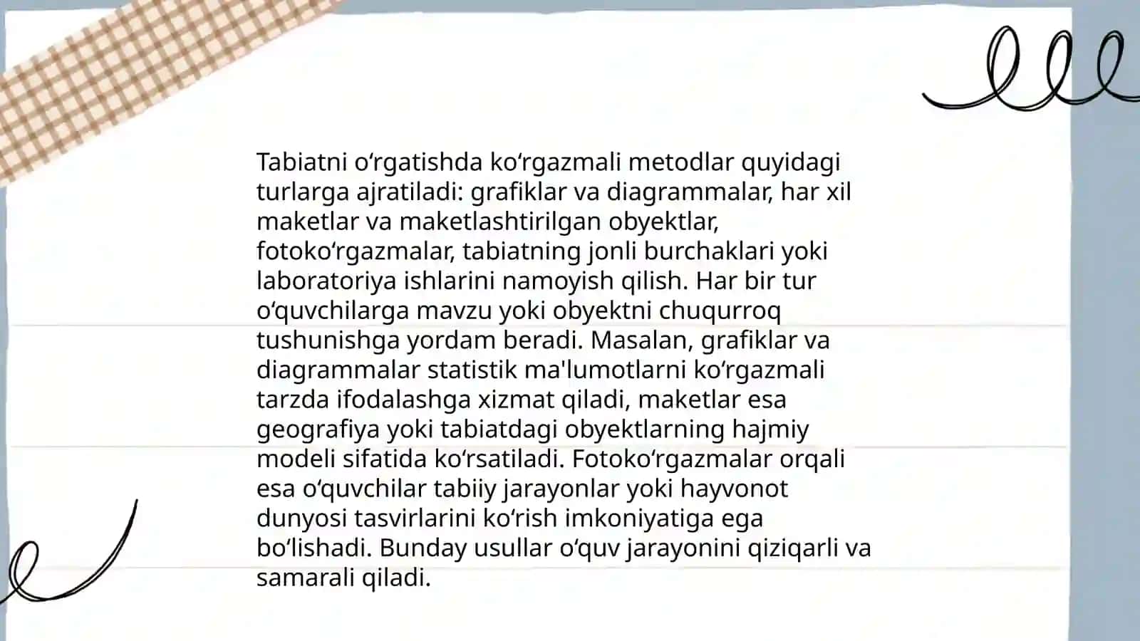 Tabiat bilan tanishtirishda korgazmali metod va usullarining oziga xosliklari 3