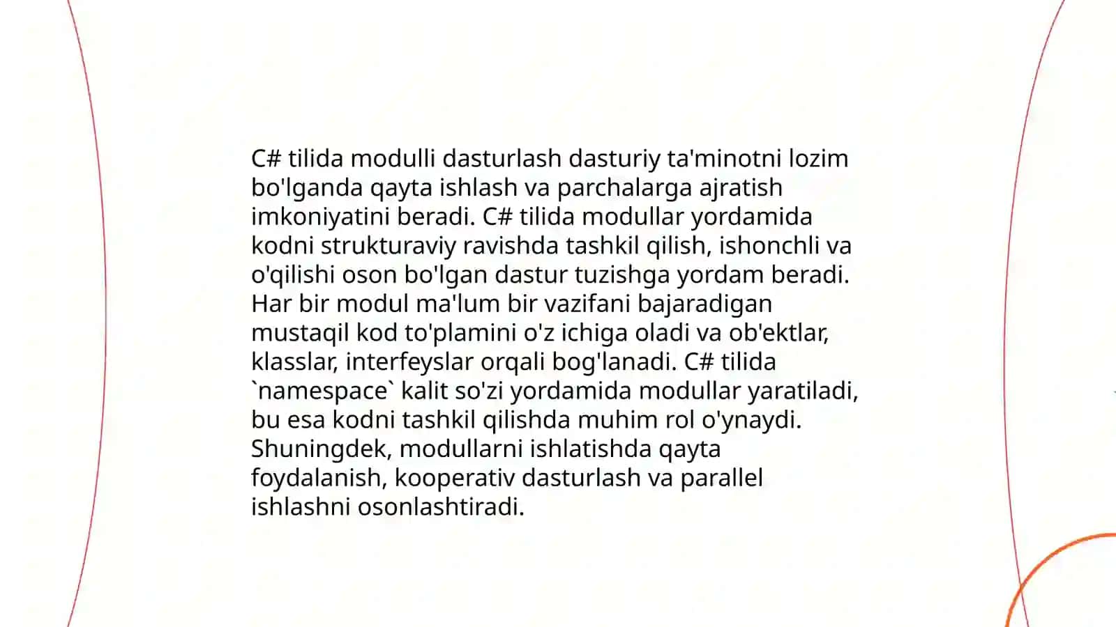 C# va boshqa tillarda ( Pascal, C++) modulli dasturlash 3
