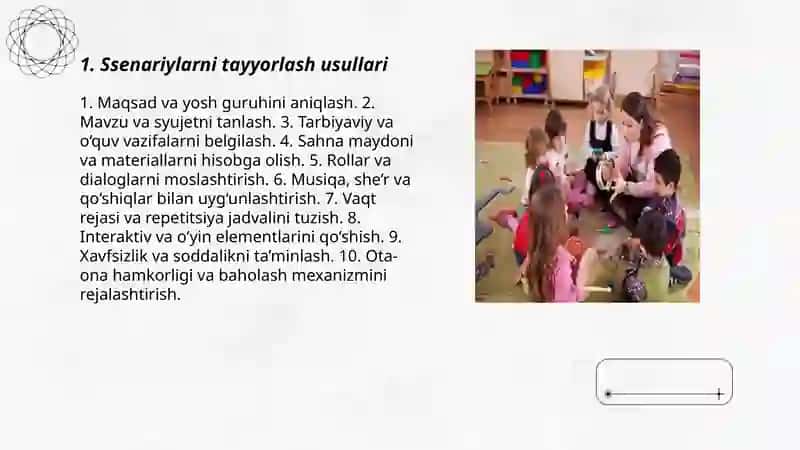 Maktabgacha ta’lim tashkilotlari ertaliklari uchun bayram ssenariylarini tayyorlash 3