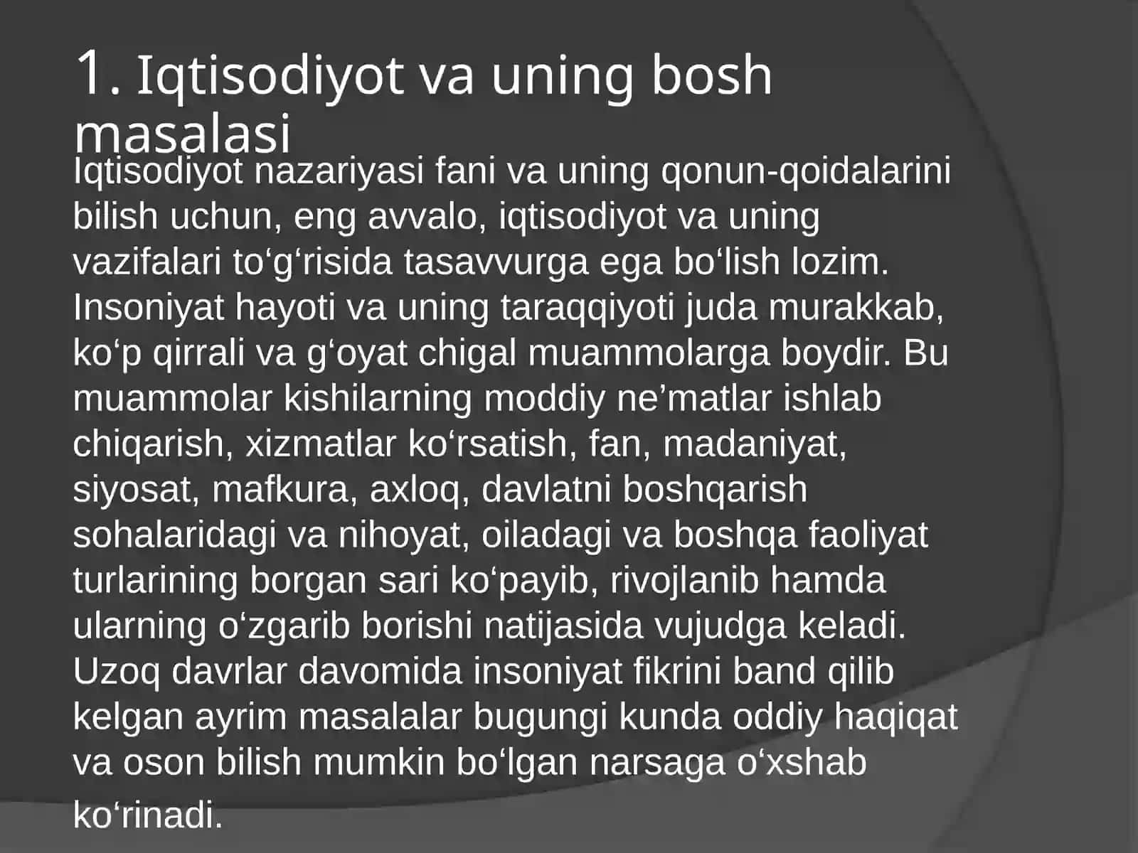 Iqtisodiyot nazariyasi fanining predmeti va bilish uslublari 3