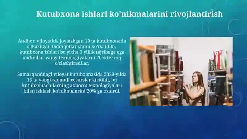 Kutubxonalarning media savodxonligini shakllantirishdagi ahamiyati 3