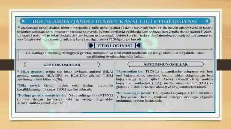 Bolalarda Qandli Diabet Kasalligi Etiologiyasi 3