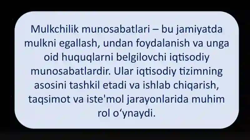 Mulkchilik munosabatlarining mohiyati va iqtisodiy mazmuni 3