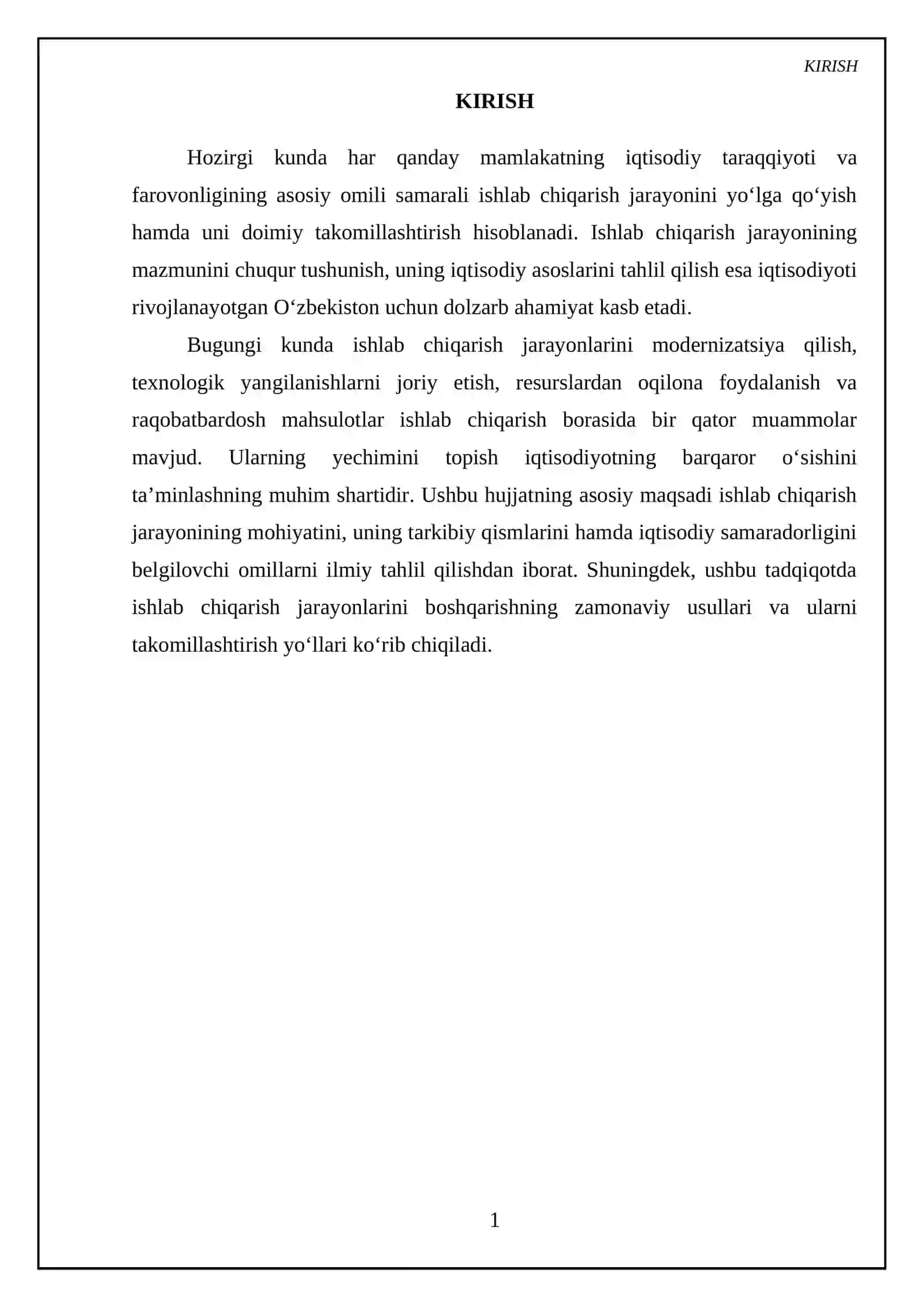 Ishlab chiqarish jarayonining mazmuni va uning iqtisodiy asoslari 3