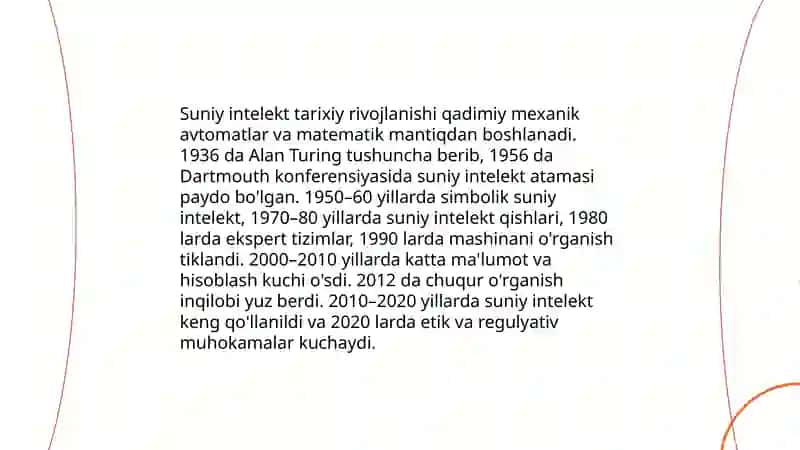 Suniy intelektning rivojlanishi va ulardan foydalanish 3